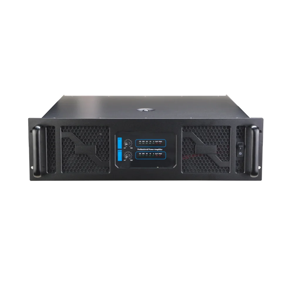 product 2 channel 22400 watt power amplifier r2400 class h professional audio stereo 3u line array speaker made of durable metal-3