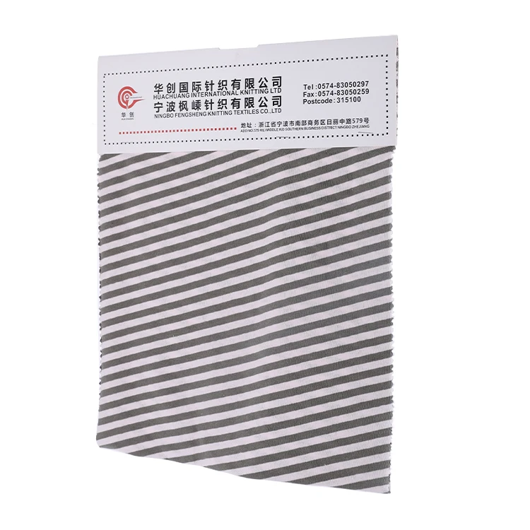 
Soft 50%Linen 50%Cotton Yarn Dyed Feeder Knitted Stripe Jersey Hemp Fabric for Garment Trousers T-Shirt 