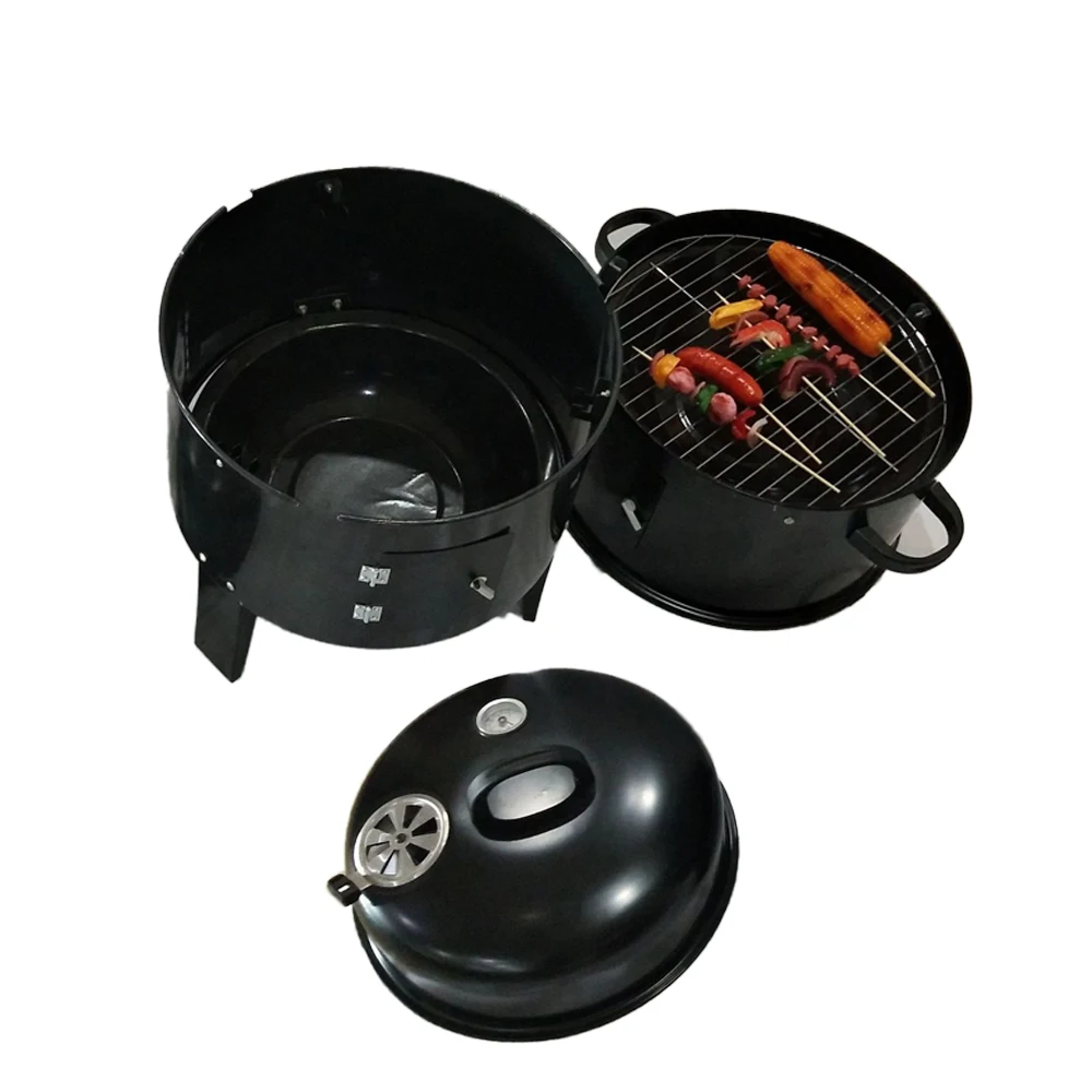 Wholesale Portable Meat Vertical Smoker Three Layers Of Large Capacity Barbecue Charcoal Bbq