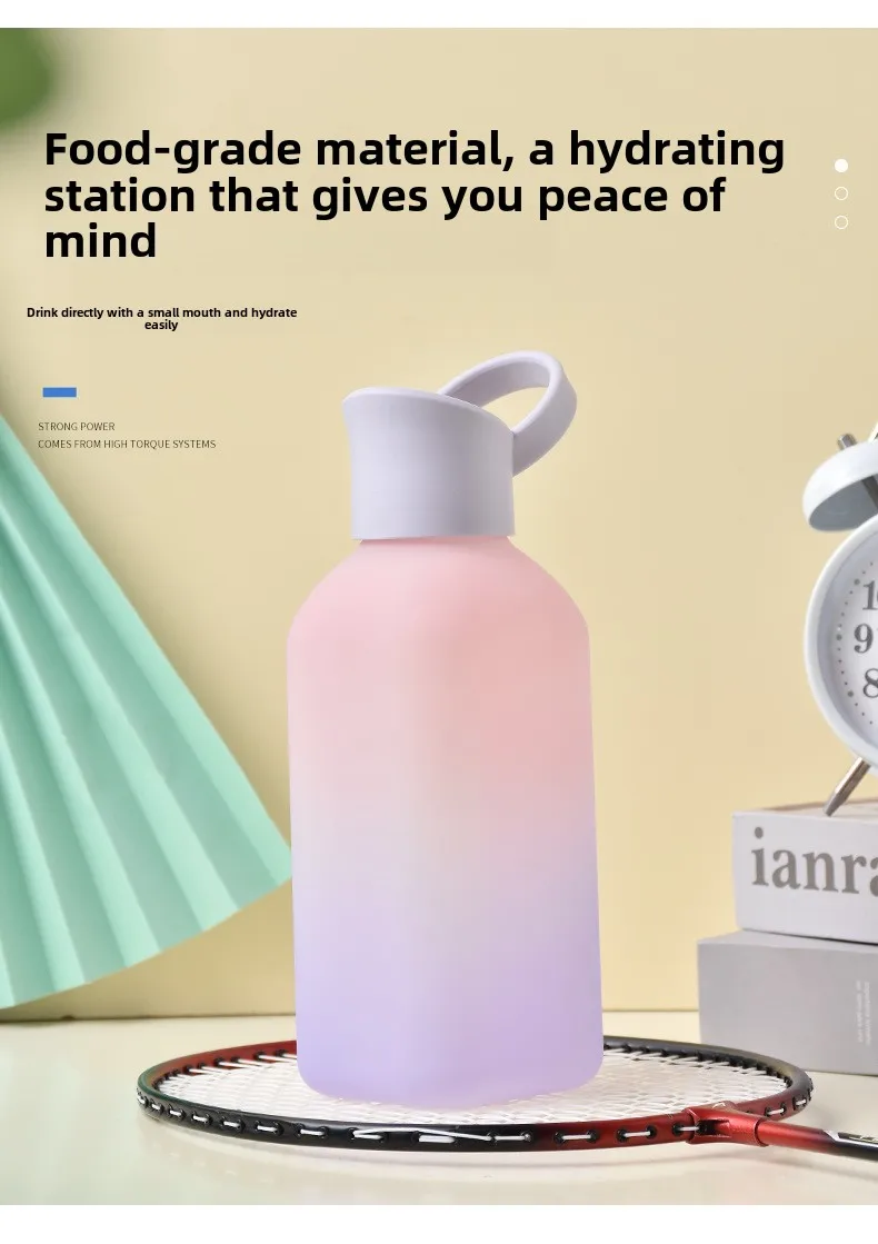 32oz Gradient Color Tritan PET Sports Water Bottle BPA-Free Modern Coated Direct Drinking Sports Water Bottle