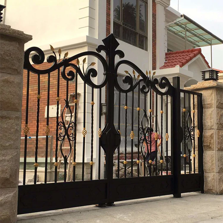 Hs Mg30 Modern House Villa Luxury Main Door Design Security Wrought Iron Gate Buy Iron Gate Iron Gate Design Main Door Iron Gate Design Product On Alibaba Com