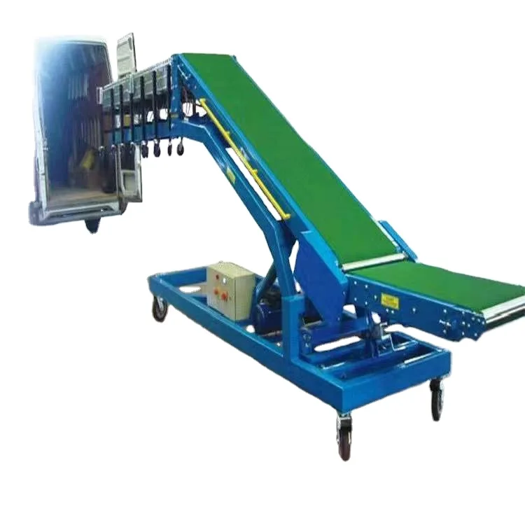 Belt Conveyor For Bags Truck Loading Unloading Trolley 50kg Conveyor