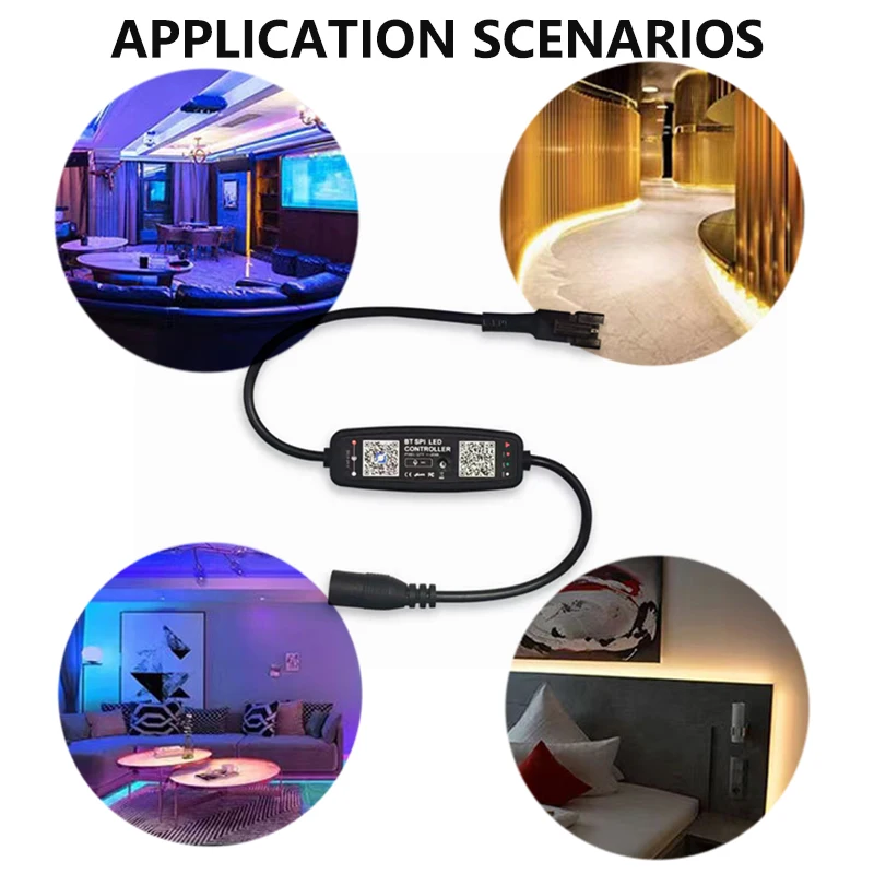 Smart Bluetooth LED Dimmer Controller for WS2811 LED Strip Light, DC 12 ...