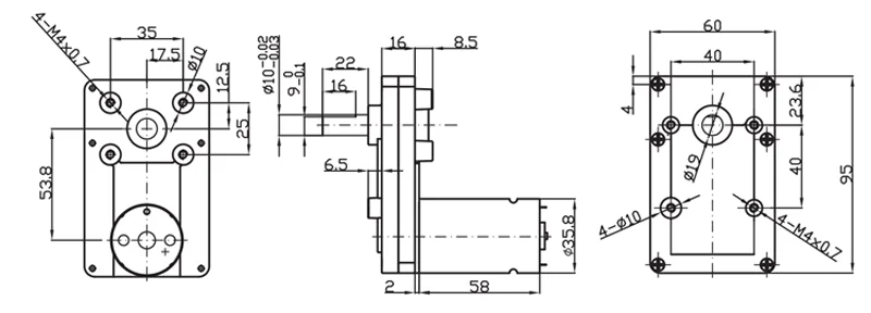 DSD-95SS555 95mm 12V 24V DC Electric Gear Motor Supplier manufacture