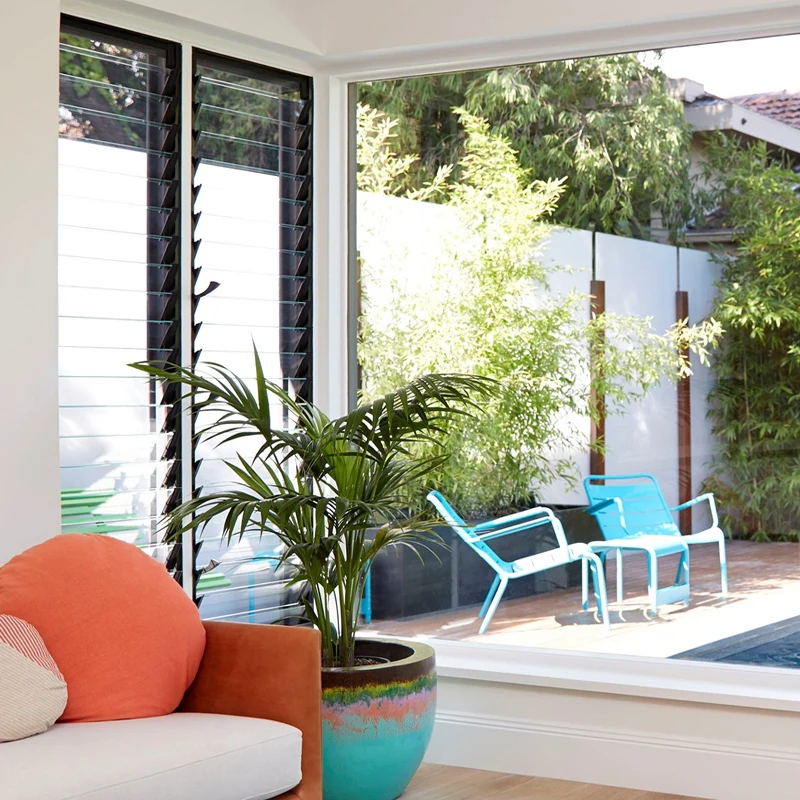 Puerto Rico Hurricane Proof Ventilation Aluminium Frame Glass Louver