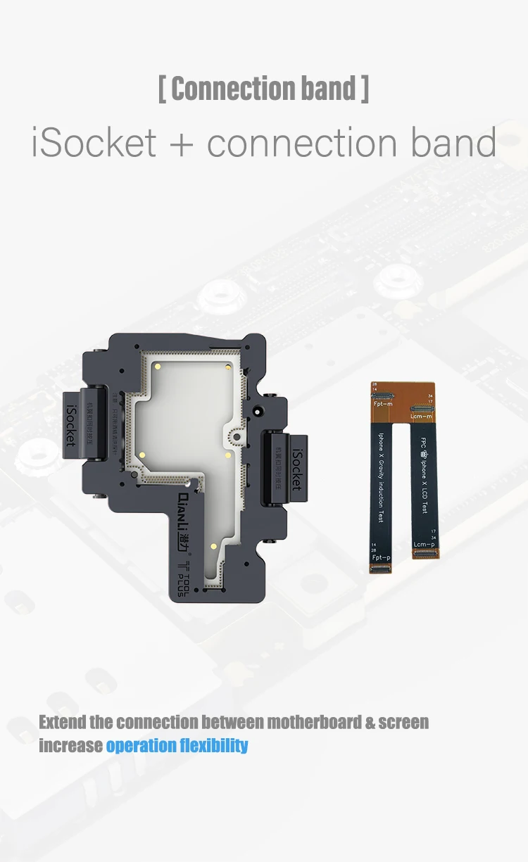 Original iSocket X from QianLi for iPhone X motherboard test and repair