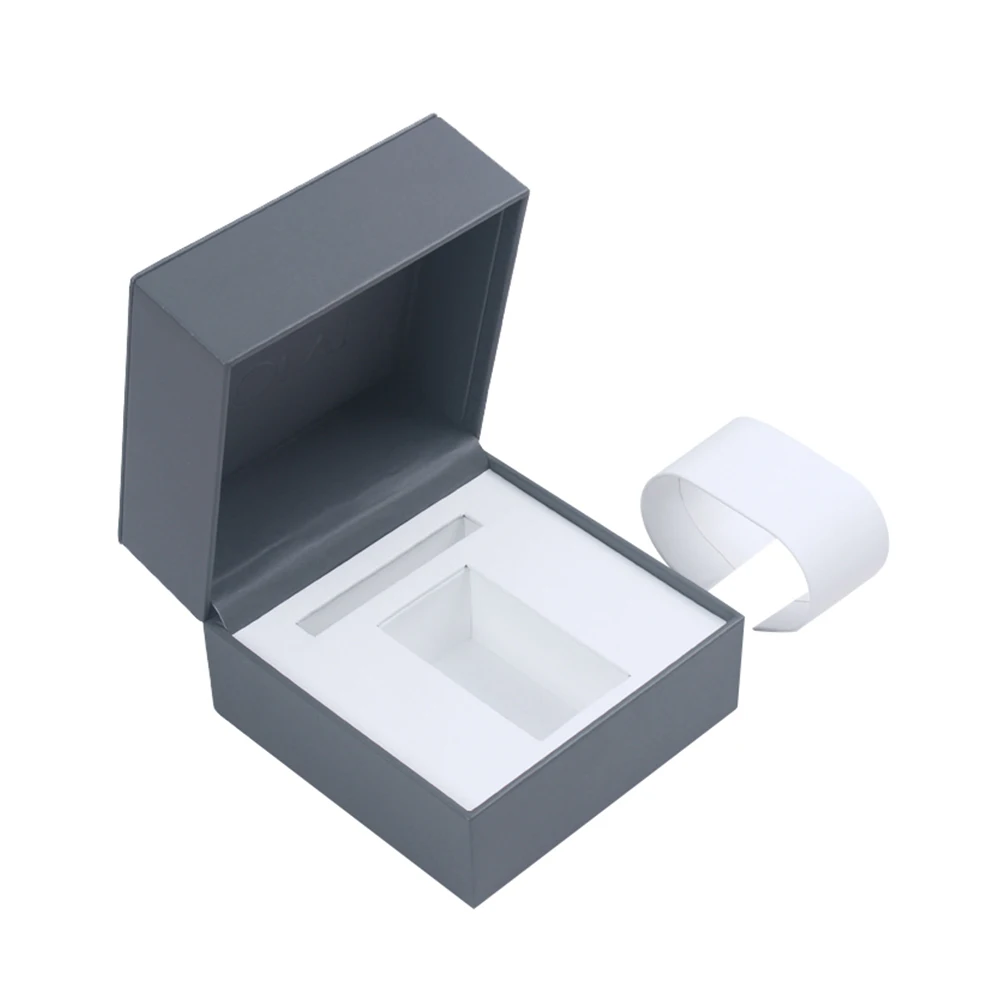 定制保护携带存储表壳,黑色和白色经典手表包装盒与枕头