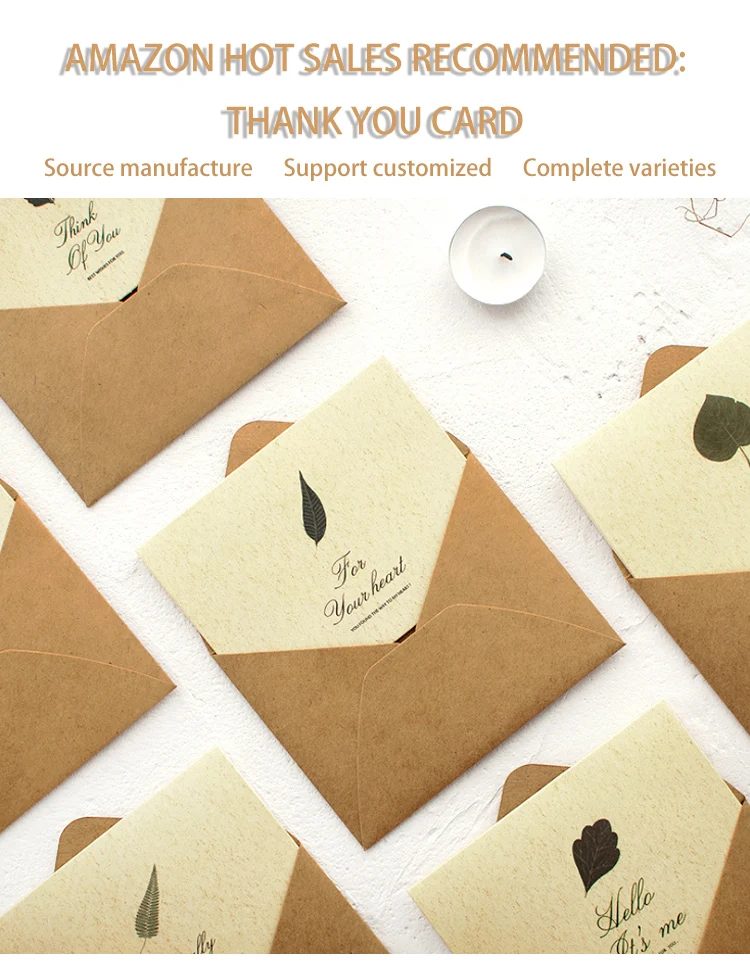product-Small Thank You Card Wallet Insert Rose Gold Full Color Printing Printed Personalized Thank -1