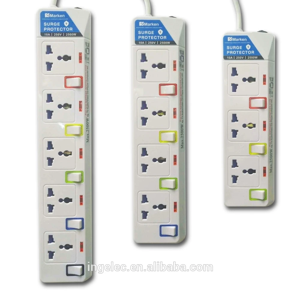 Yiwu 13a Power Socket 3m 4 Gang Lead Cords Universal Multi Plug