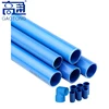 Plumbing system plastic blue color pvc pipes and fittings