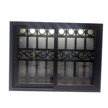 90 סדרת אלומיניום הזזה חלון שחור צבע כדי להיות מכירה