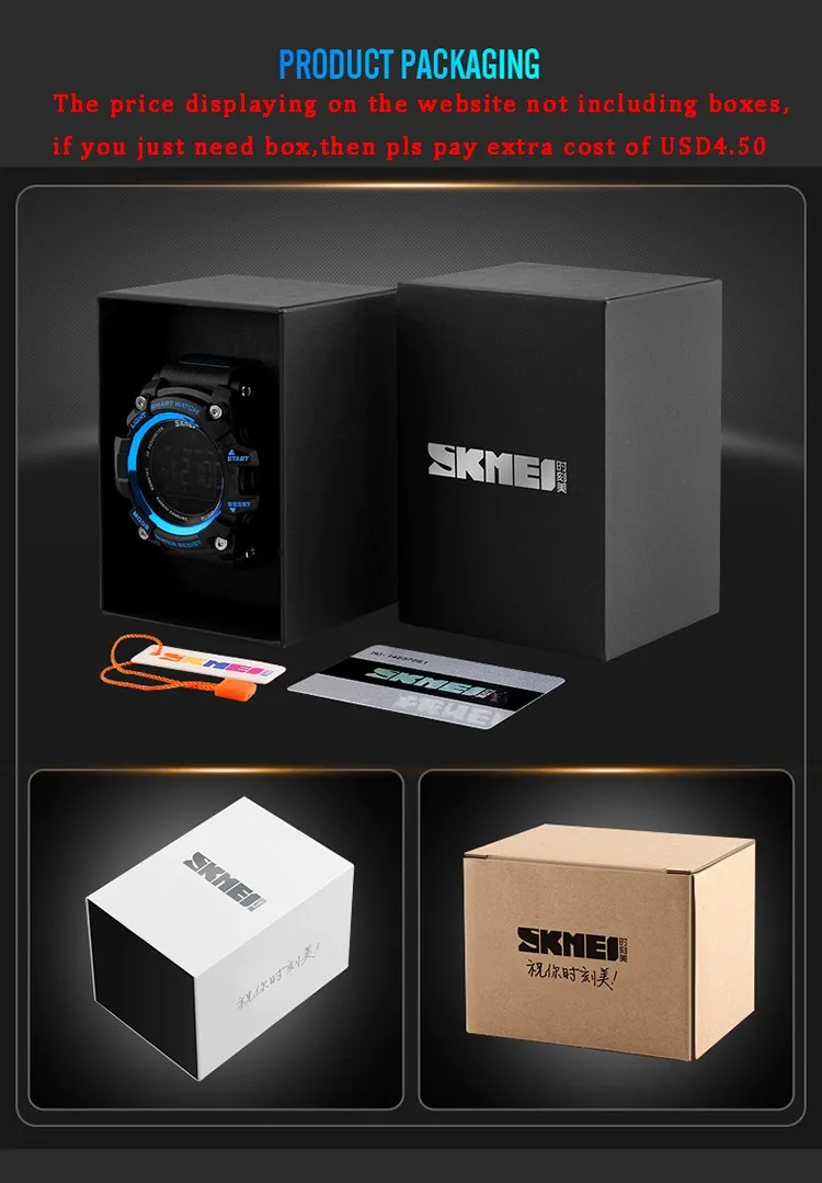 Men Sport Pedometer Watch Women Fashion Outdoor Digital Watches Calorie Tracker Bluetooth ios Android Skmei Fitness Smart Watch