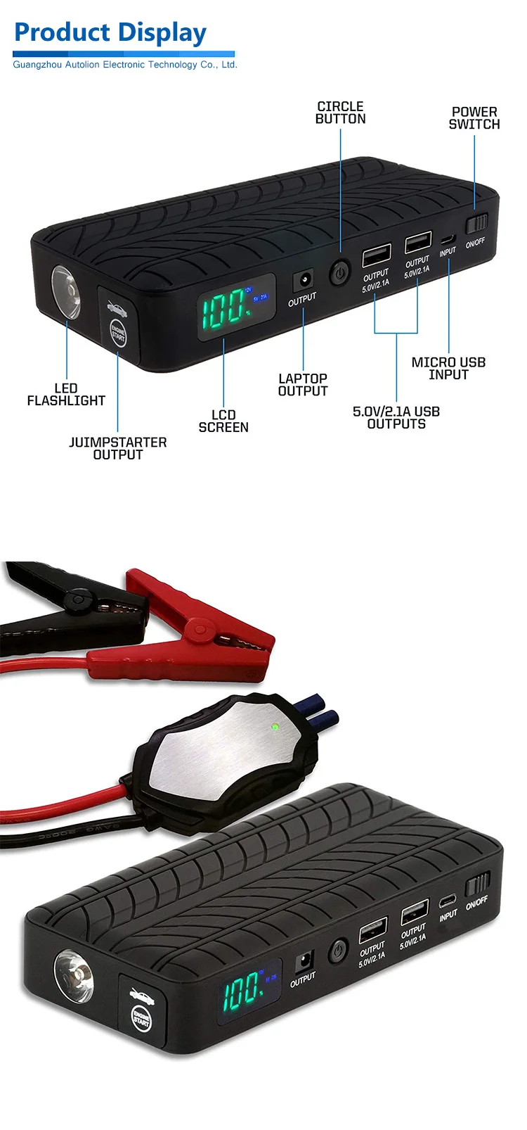 Rugged Geek Rg1000 Intelliboost 1000a Portable Auto Jump Starter Power