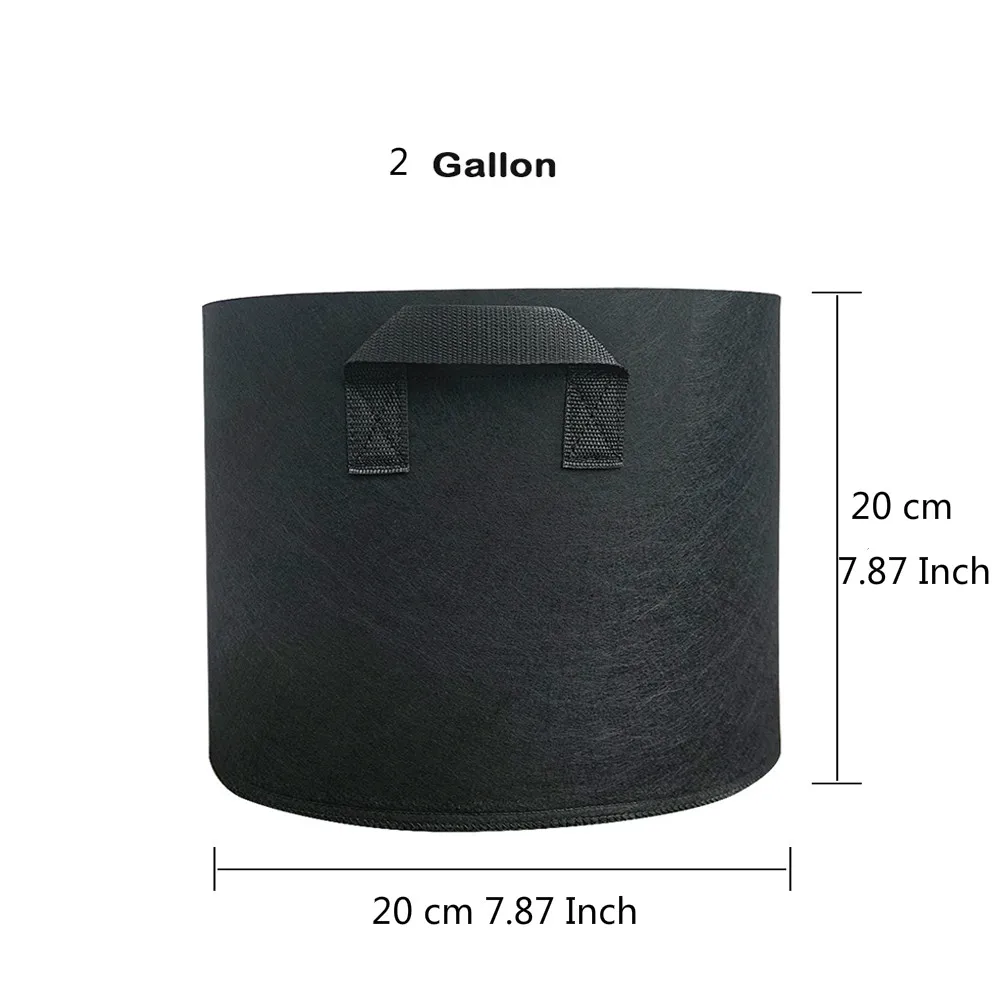 1-400 Gallons Smart Felt Growing Bag Plant Container Artificial Fabric ...