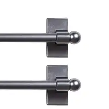 Magnetic Curtain Rods Comprimento Ajust&aacute;vel de 16-28 Polegadas com Petite R&oacute;tulas para Pequenas Janelas, 1/2 "de Di&acirc;metro