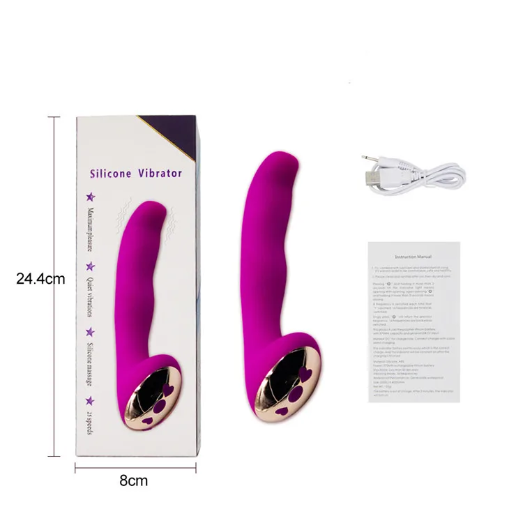 Amazon Hot Selling 25 Frequency Sex Toys Women Wholesale Handheld Sex Toy Dildo Vibrator