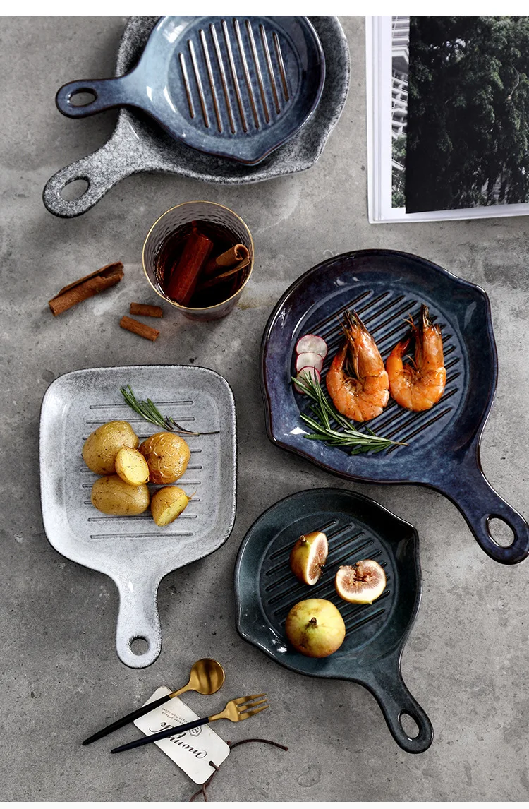 Factory Price 8.5 Inch Kitchen Ceramic Single Handle Baking Oven Plate