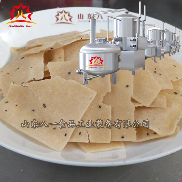 stainless steel garlic chips vacuum frying machine