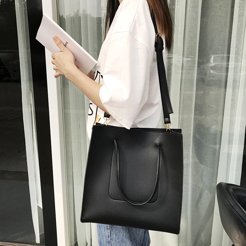 Brand design women shoulder bag Large capacity Chain bucket Handbags  Quality PU leather Women's Totes Shopping Bag bolsa feminin