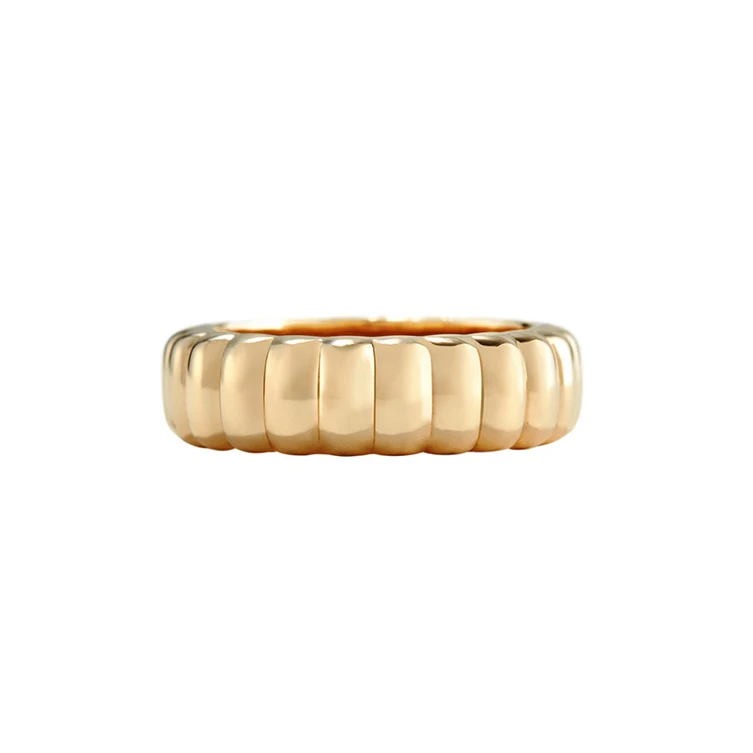Gemnel Design Unique 18k Gold Plated Filled Band Chunky Croissant Ring ...
