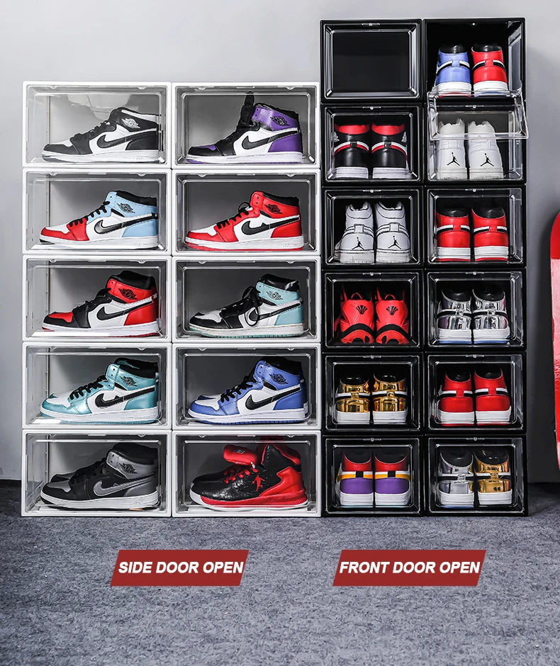 Clear Acrylic Stackable Shoe Storage Box Plastic Shoe Box Wholesale Transparent Custom