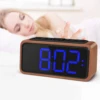 Alarm Wooden Led Desk Gift Smart Radio Table Usb Corporate Digital Clock