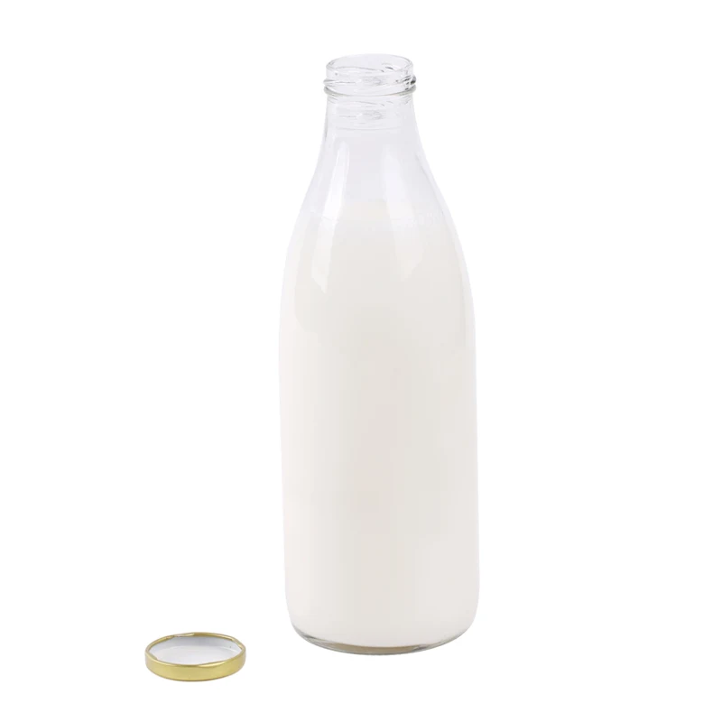 Custom 200ml 250ml 500ml 1000ml Clear Empty Glass Milk Storage Bottle ...