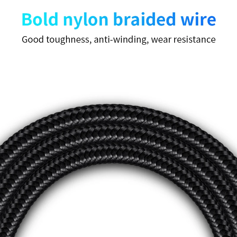 3 in 1 LED USB Data Cable 3A Magnetic Charging Cable for IOS Android Type C Micro USB Charging Cable Data Line - ANKUX.COM