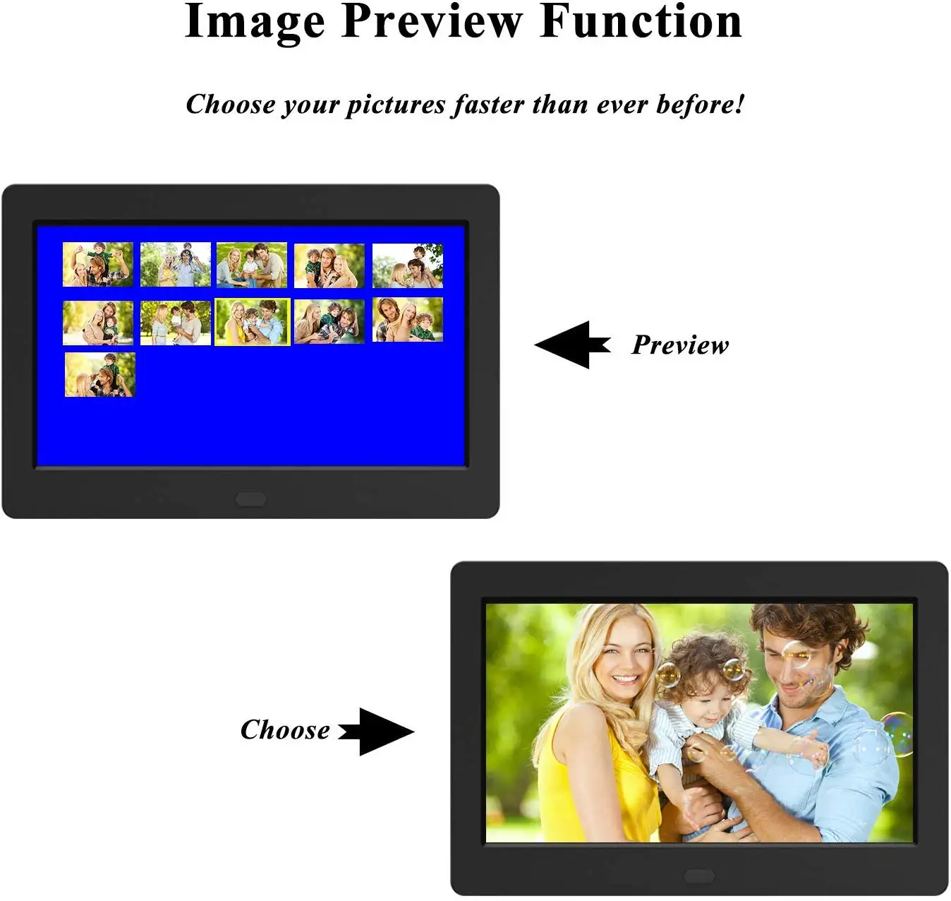 Hd Battery Operated Picture Auto Rotate Video Playback 12 Inch Digital