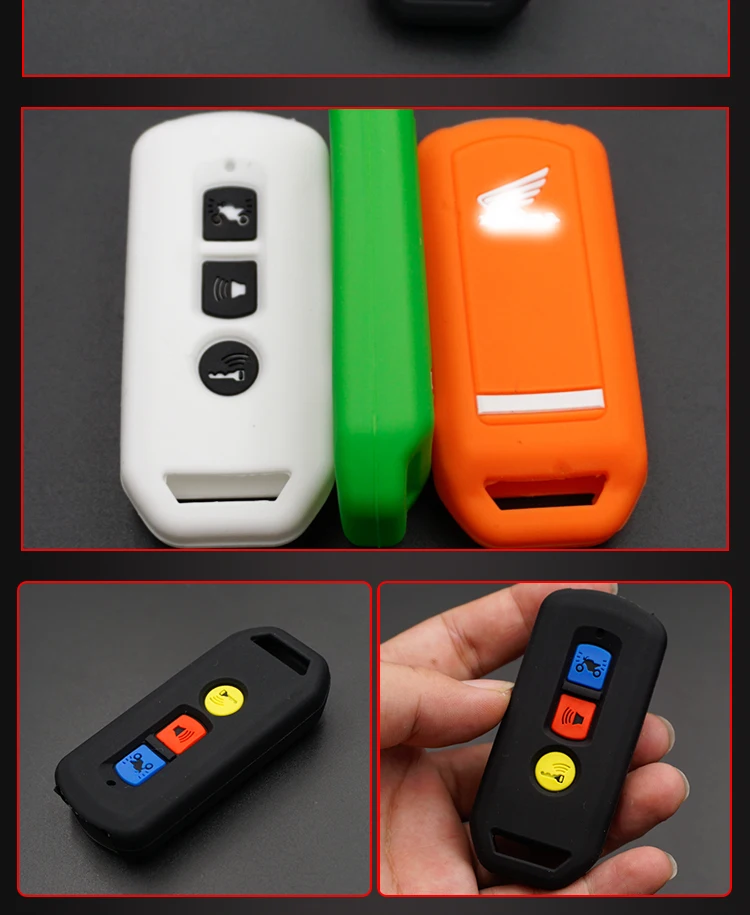 3 Button Silicone Key Case Cover For Honda PCX SH 125 150 Super Cub Remote Fob