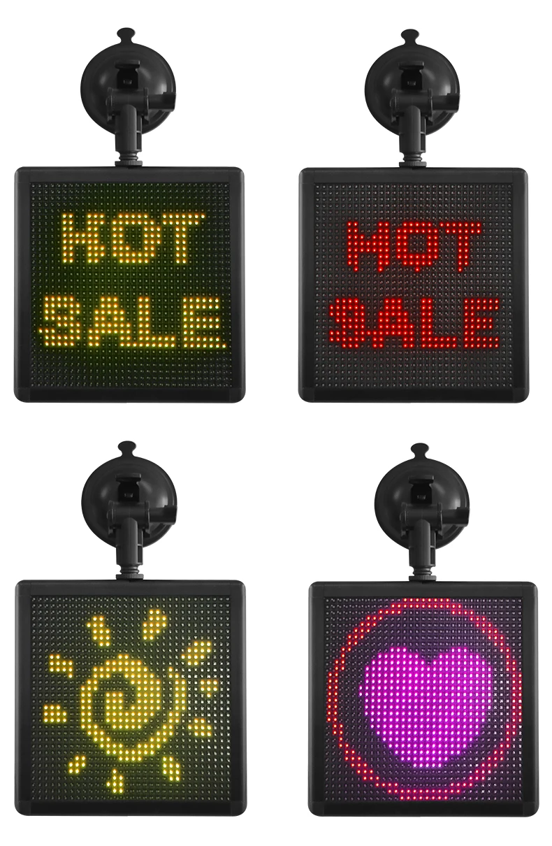 Smart App Control Emoji Car Led Display Screen For Car Rear Window Led Digital Display Car