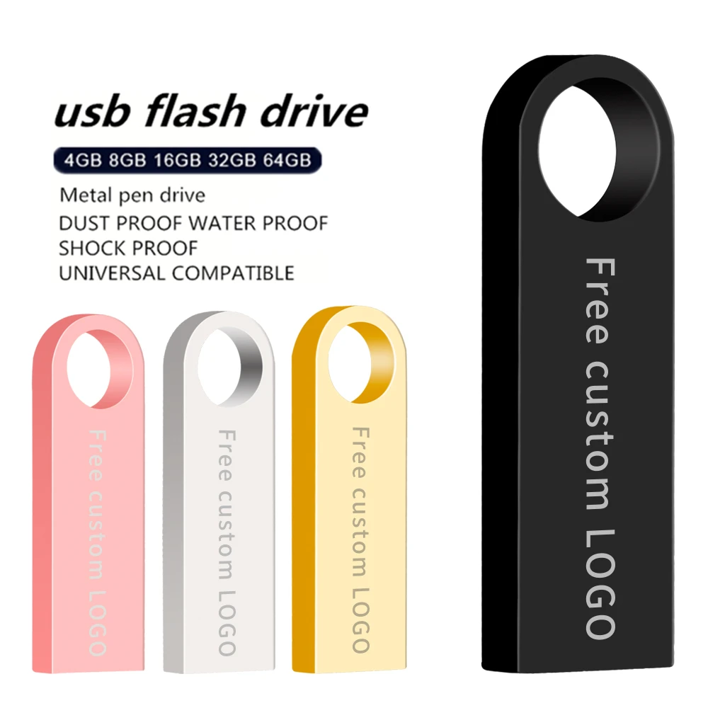 new AJINNUO usb flash drive 64GB 32GB 16GB 8GB 4GB pen drive waterproof silver u disk memoria cel usb stic - ANKUX.COM
