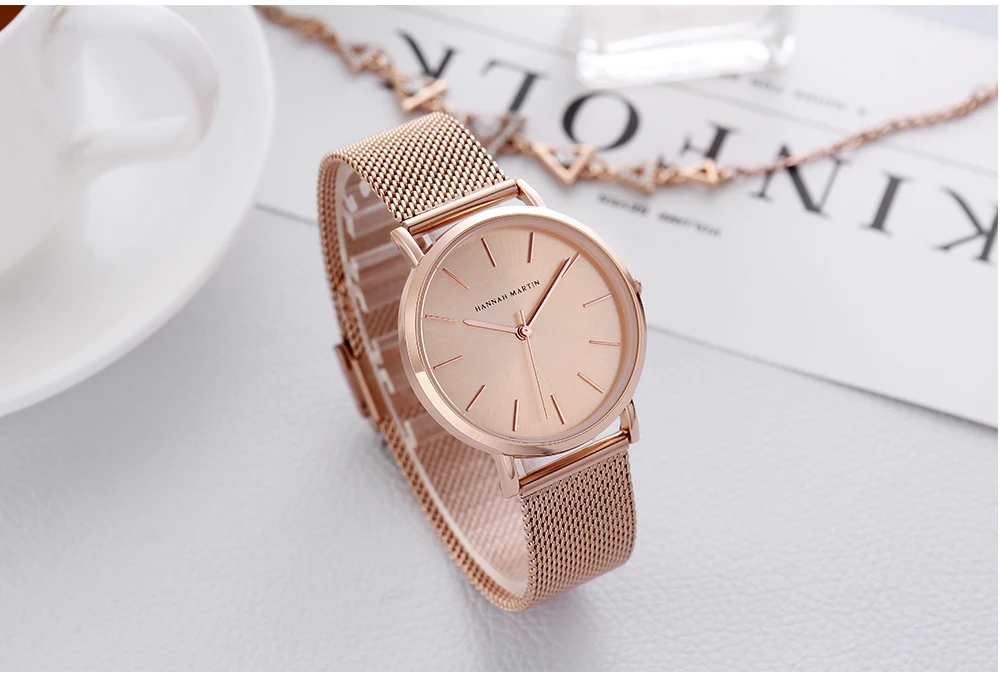watch minimal slim simple ultra thin high quality private label lady  minimalist watch