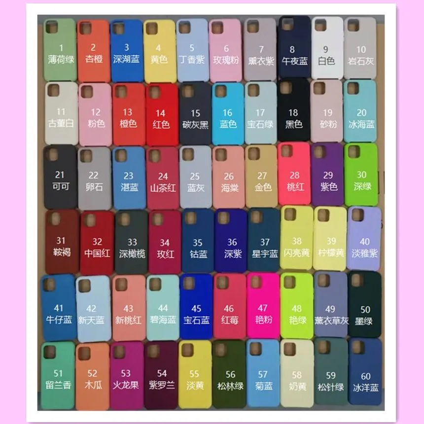 

Full protective liquid ilicone mobile phone case for iphone 12/11/11Pro/11ProMax iphone 11 pro max phone accessories,10 Pieces