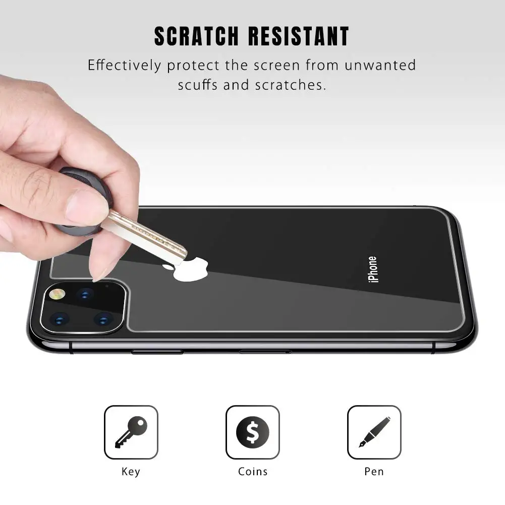 2.5d tempered glass screen protector for iPhone 11pro  back glass tempered  protector