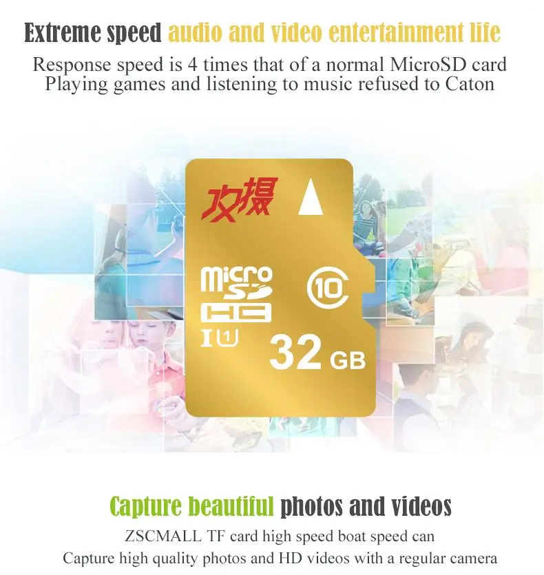 ZSCMALLS Cheap Custom Logo Wholesale 16GB 32GB 64GB 128GB SD Micro TF/SD Memory Card For Camera Car Music MP4 - ANKUX.COM