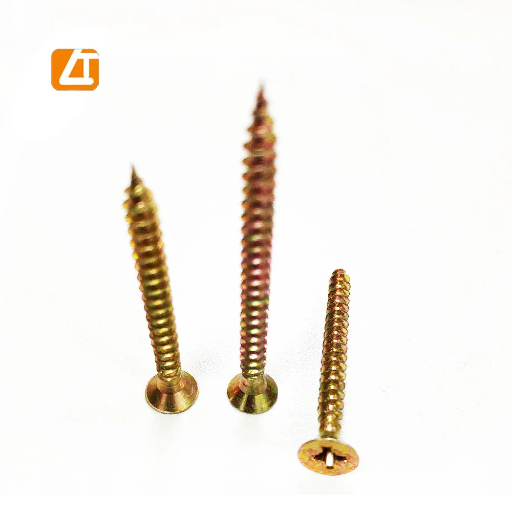 Tianjin Din 7962 Yellow Color Zinc Plated Chipboard Screw