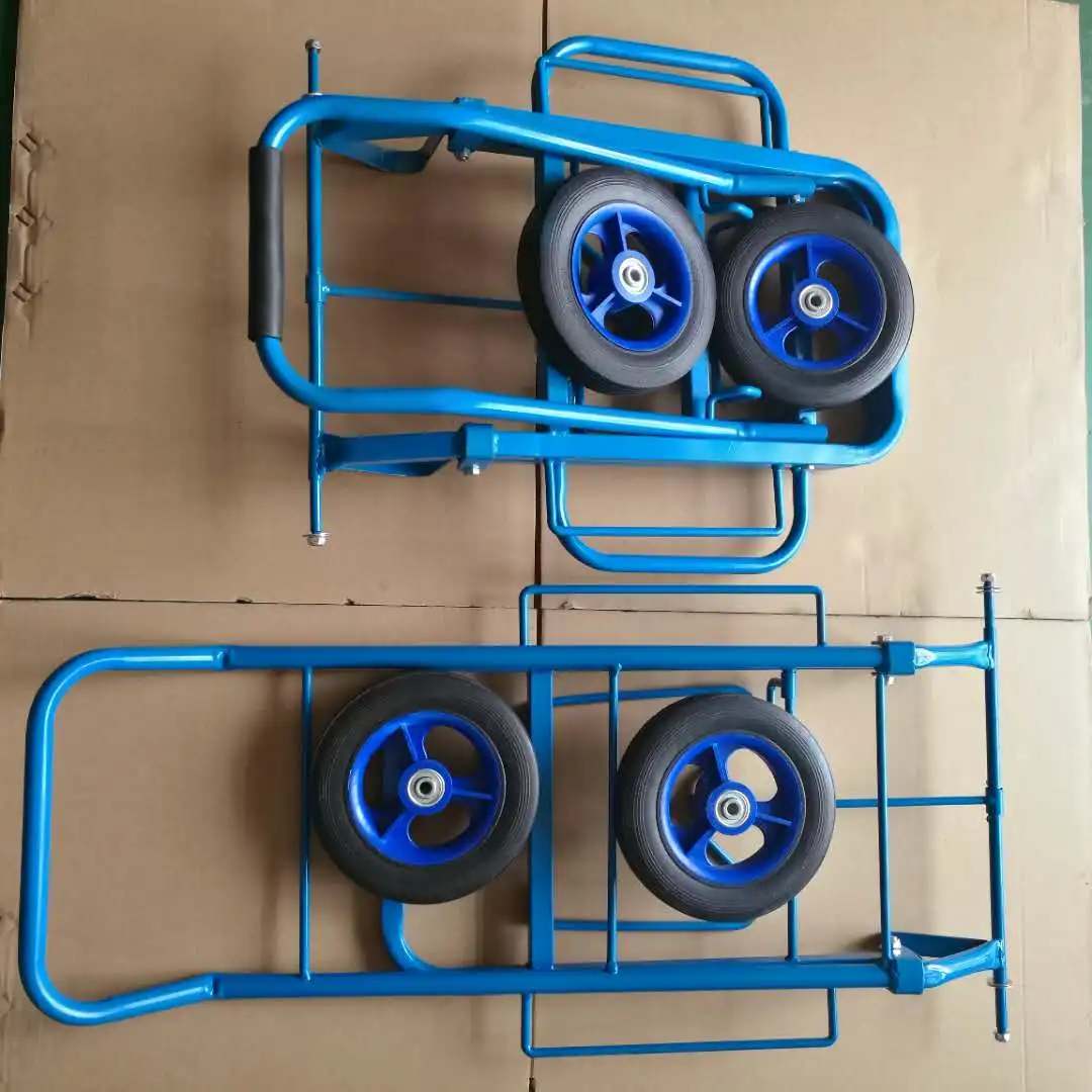 120 千克 - buy 高度 900毫米两个轮子便携式折叠绘画蓝色钢管手推车