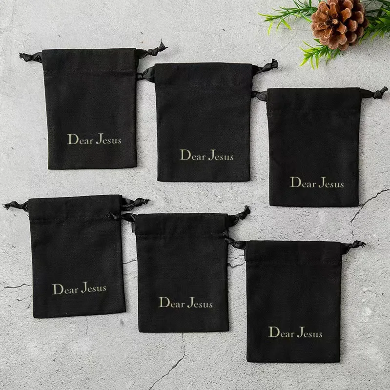 Custom Size Logo White Small Perfume Jewelry Drawstring Bag Luxury ...