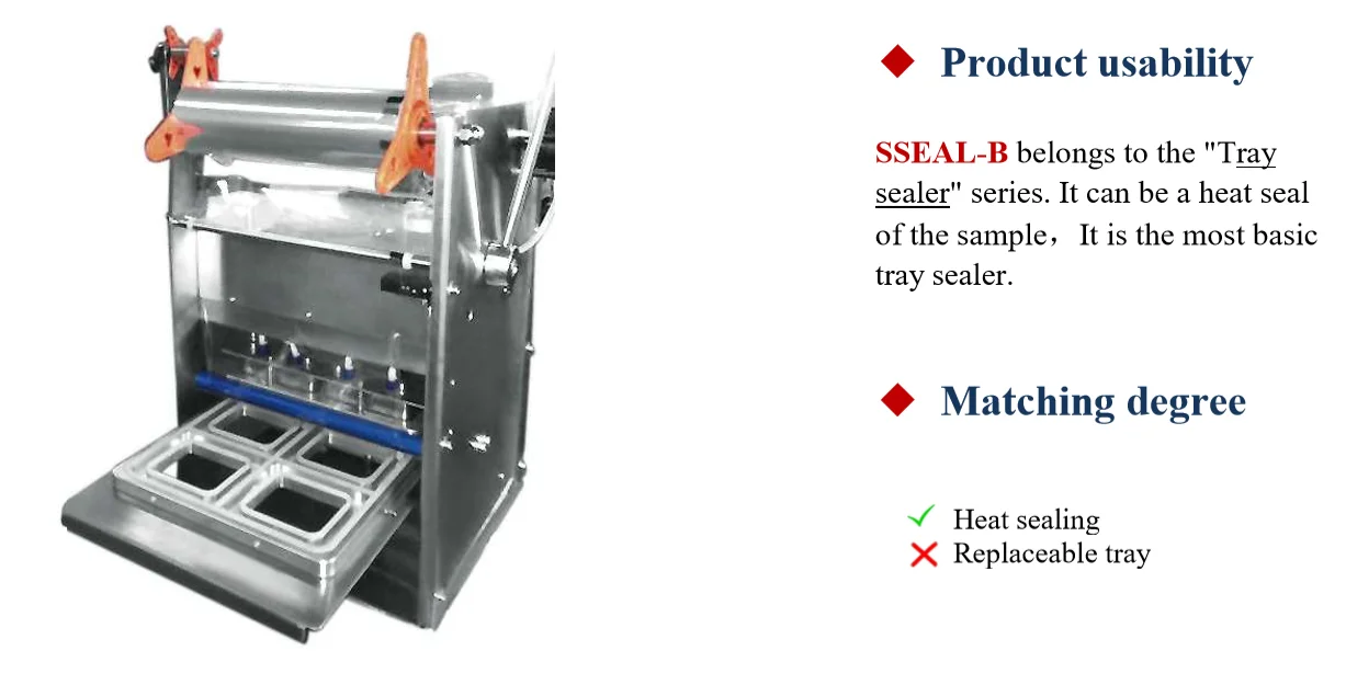 Manual type plastic PET PP PE food tray sealing machine Manual Plastic Food Tray Sealer Machine