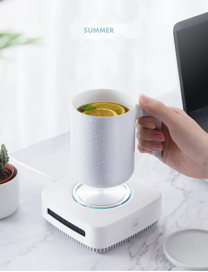 毫升智能电动冷却杯冷藏杯保温杯办公室汽车啤酒杯水果汁冷却冰冷冻杯