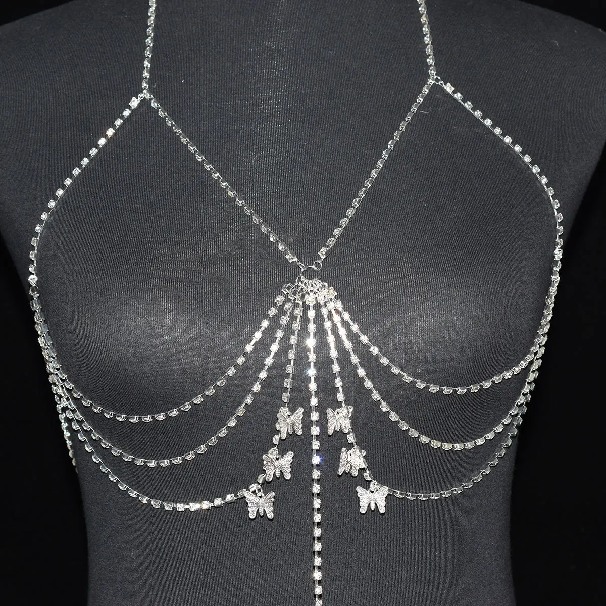 Sexy Crystal Diamond Belly Waist Body Chain Bikini Crystal Waist Chain