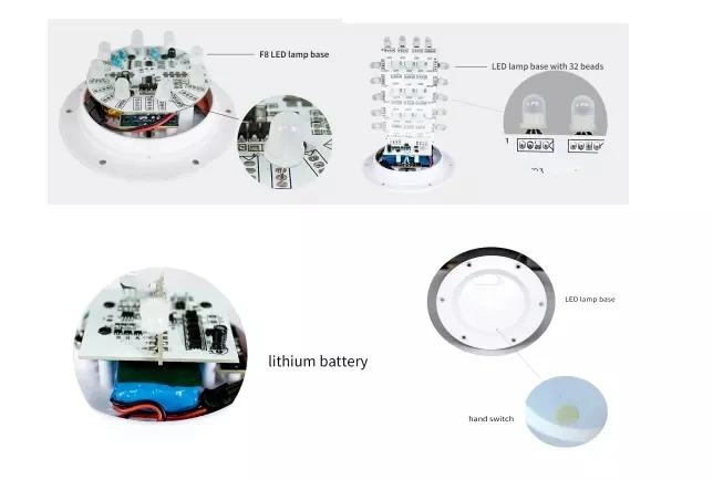 rechargeable battery RGB led table lamp 16 color change indoor residential home hotel led table lamp IP65