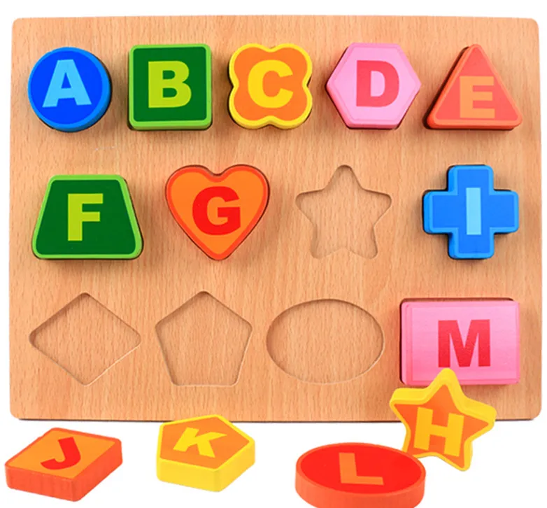 Wooden Montessori Animal Alphabet Abc-z 26 Letters Hand Grab Toy ...