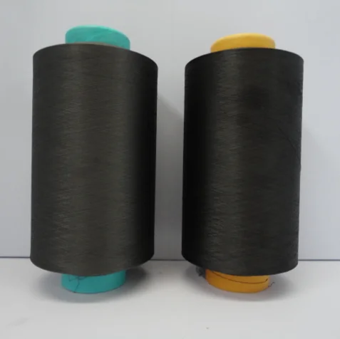 75d/36f black fdy recycle polyester warp yarn