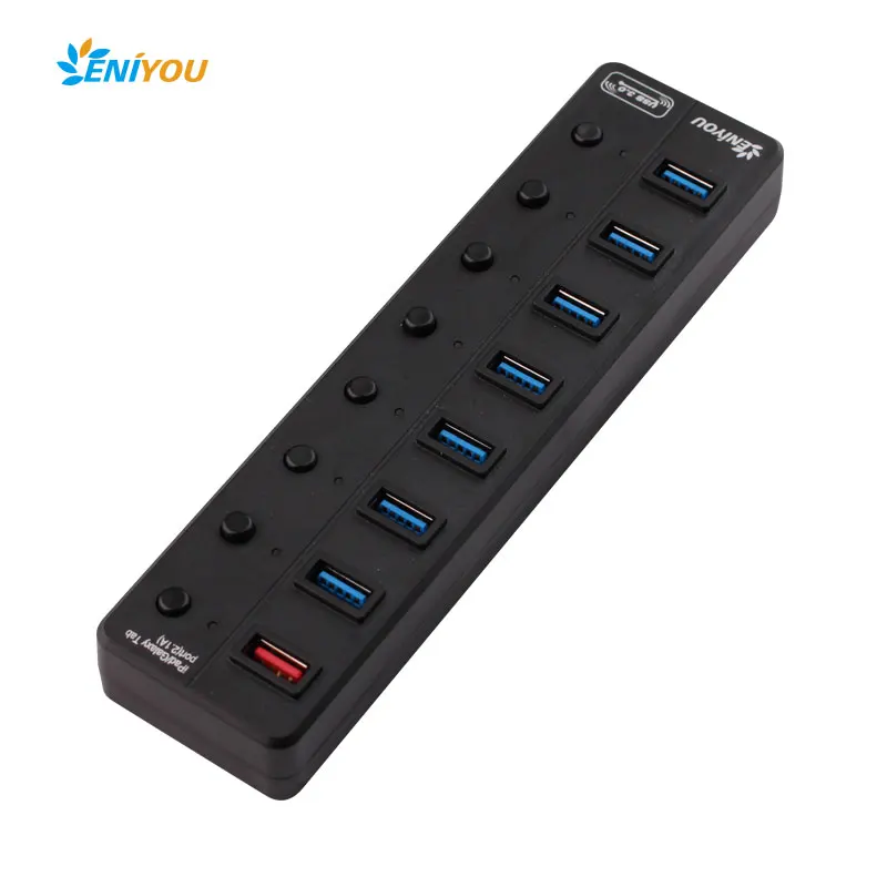 Superspeed 8 Port USB 3.0 hub with 1 Port Smart charge OEM Manufacturer