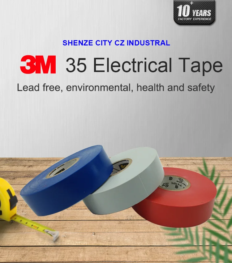 3m 35pvc High Voltage Electrical Insulation Tape Durable Flame ...