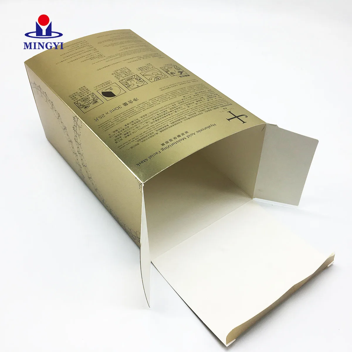 Small Paper Printing And Card Board Beauty Sponge Wine Glass Boxes Kraft Foldable Header Brownies Bottle Box Packaging With Lo