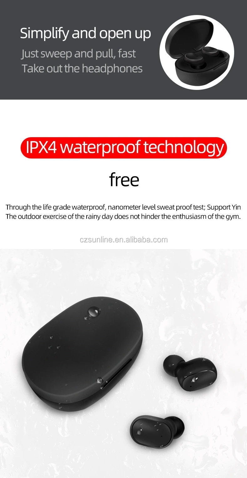 SUNLINE 1:1 A6S wireless earbuds for red xiaomi airdots DSP Active Noise Cancellation Wireless 5.0 airdots 4-5 hour play time - ANKUX.COM