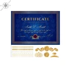 Custom Shiny Golden Color Anti-faked cardboard certificate